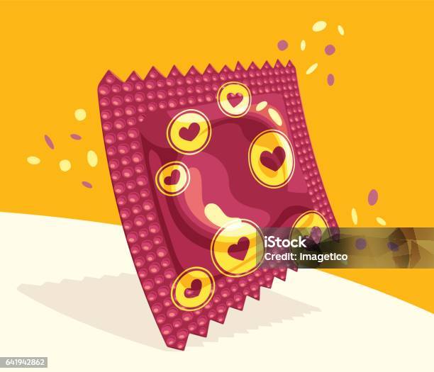 Festive Condom Package Stock Illustration - Download Image Now - AIDS, Contraceptive, Condom