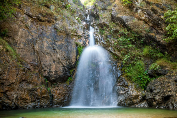 Jok Ka Din waterfall, Kanchanaburi of Thailand stock photo