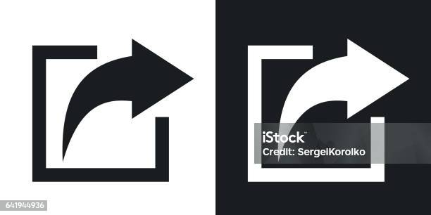 Vector Share Icon Twotone Version Stock Illustration - Download Image Now - Sharing, Arrow Symbol, Icon Symbol