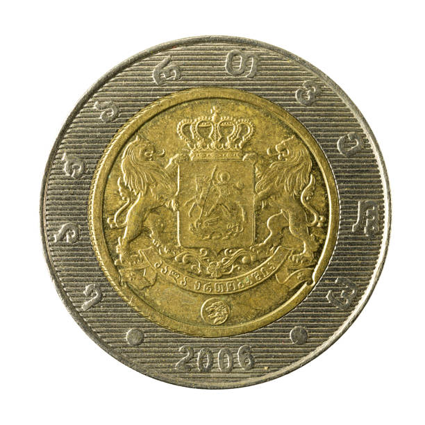 istock 2 georgian lari coin (2006) reverse isolated on white background 641958452
