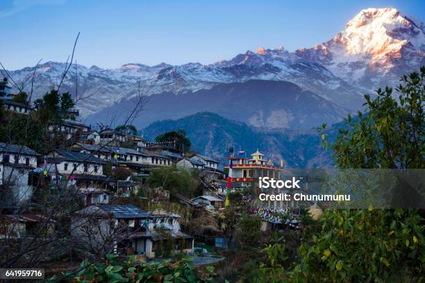 Ghandruk Village Stock Photo - Download Image Now - Nepal, Pokhara, Annapurna Conservation Area