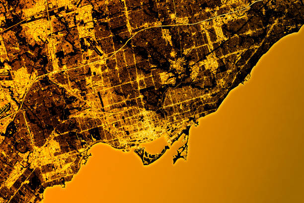 istock Toronto Abstract City Map Golden 641961142