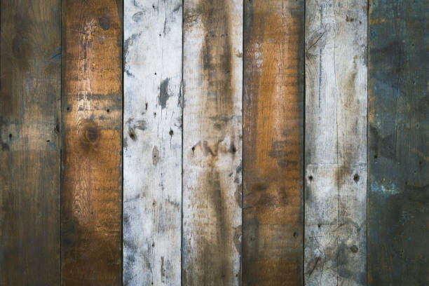 sfondo in legno recuperato - wood reclaimed abstract dark foto e immagini stock