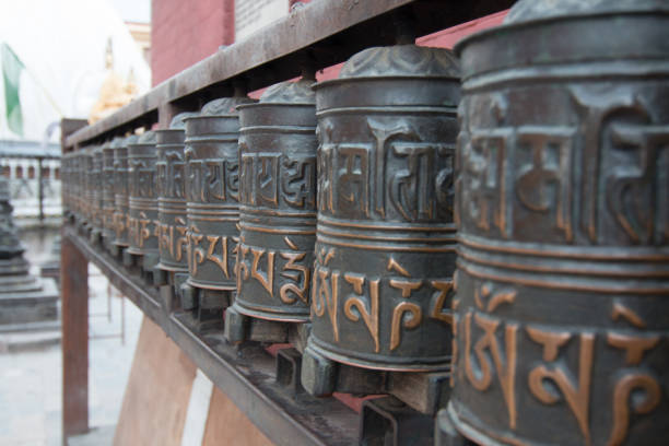 istock Prayer wheels at a monastery, Kathmandu 641962328