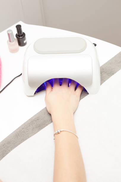 istock closeup of a uv lamp with a female hand inside 641964968