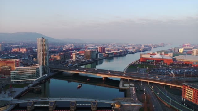 Belfast aerial sunset series