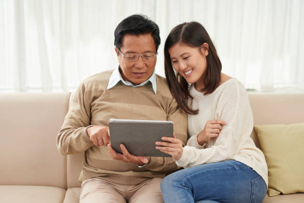 istock Relaxing in living room with dad 641966530