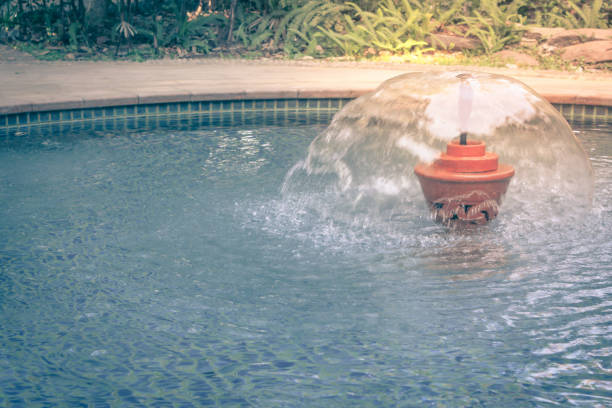 istock small Pink ball and Swimming Pool. 641974204