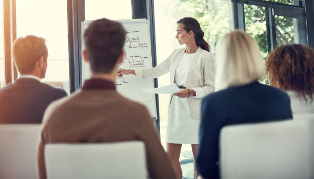 istock She's got the team focused on reaching their business goals 641974664