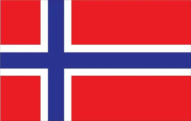 Vector illustration of Norway flag