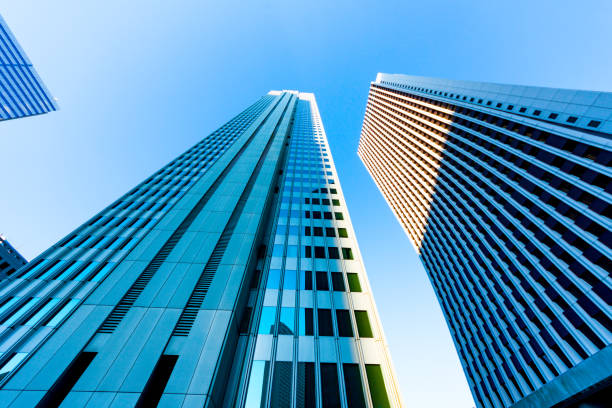 Shinjuku, Tokyo, Japan - January 02, 2017: Nomura Building and Sompo Japan building