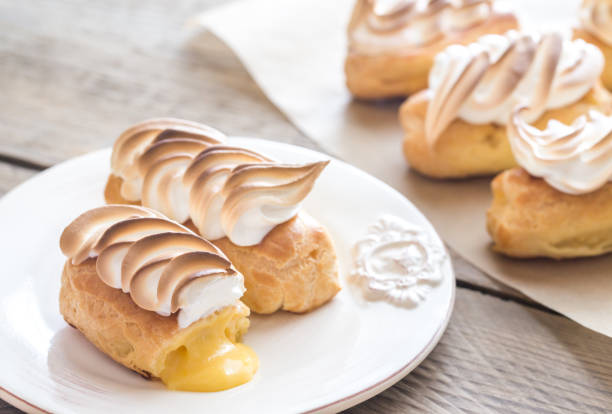 istock Eclairs with lemon curd and meringue 641987860