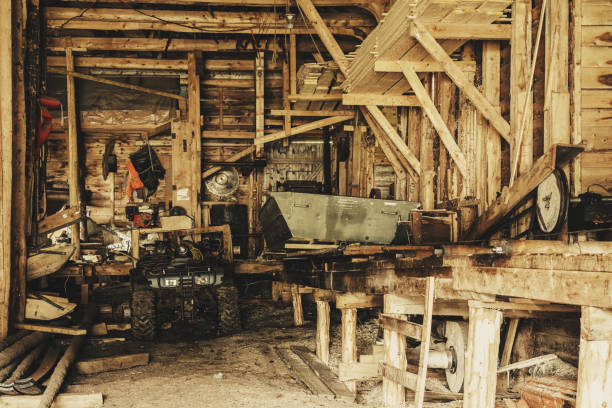 A rustic sawmill in the tiny outport village of LaPoile, Newfoundland.