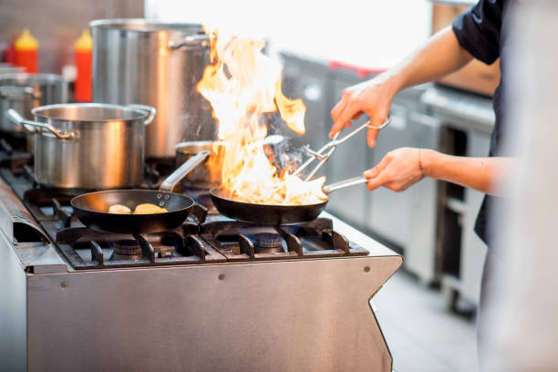 istock Cooking on the stove with fire 641988566