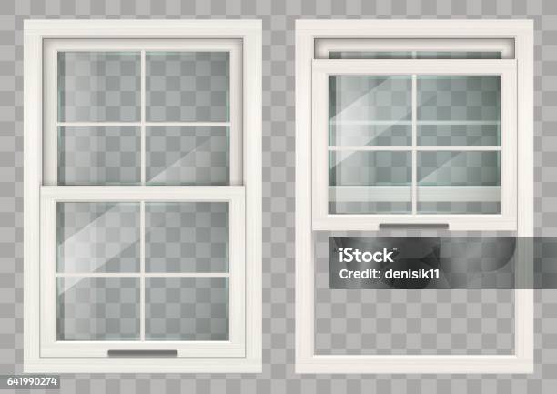 Holzschießfenster Stock Vektor Art und mehr Bilder von Fenster - Fenster, Vektor, Wohngebäude-Innenansicht