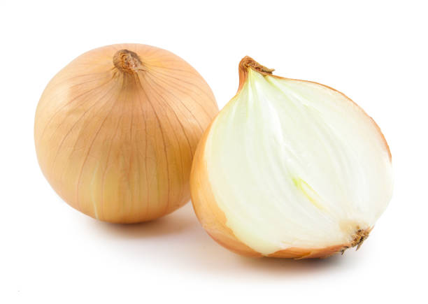 istock fresh bulbs of onion on a white 641993758