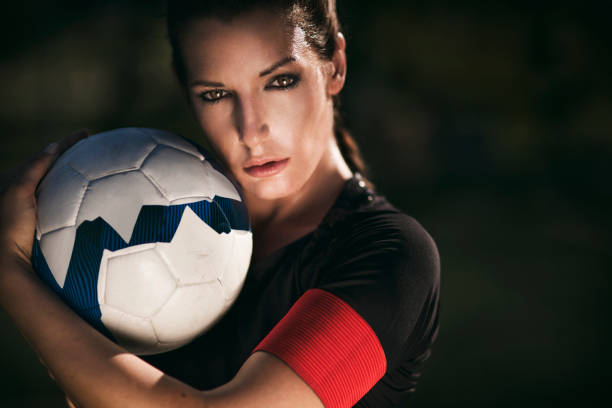 istock Female soccer player - team captain 642002532