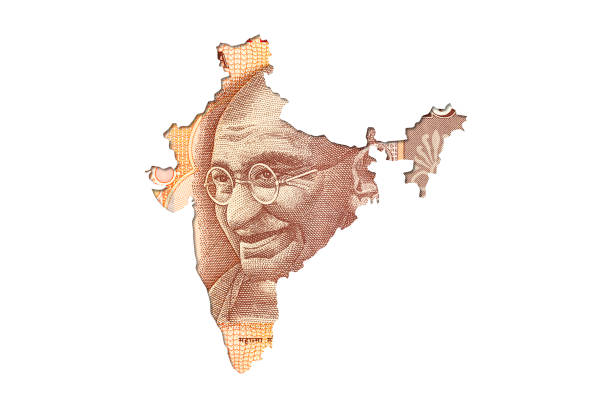Fragment of old 50 Indian rupee obverse for design purpose