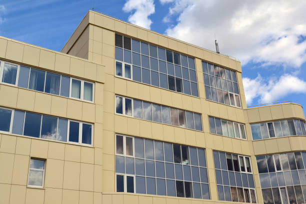 istock Fragment of modern business center 642005806