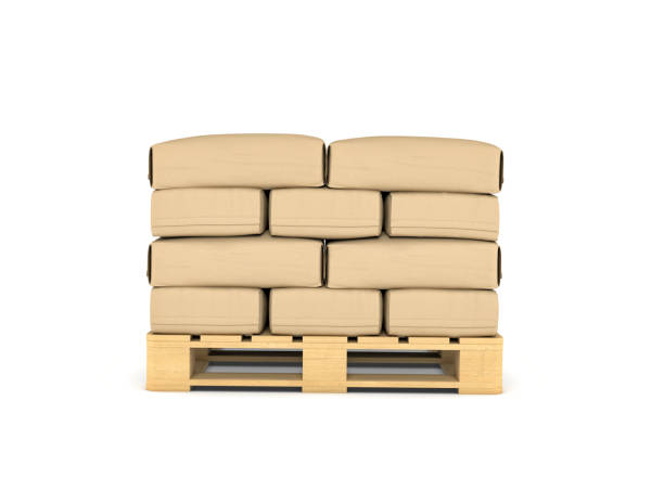 istock Rendering of large paper bags rest on pallet 642007954