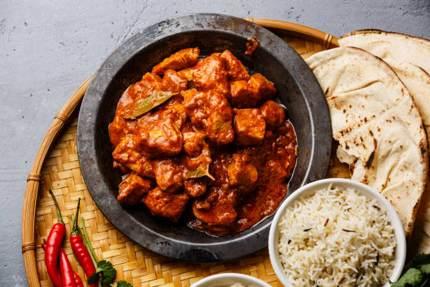 istock Chicken tikka masala spicy curry meat close-up 642013896