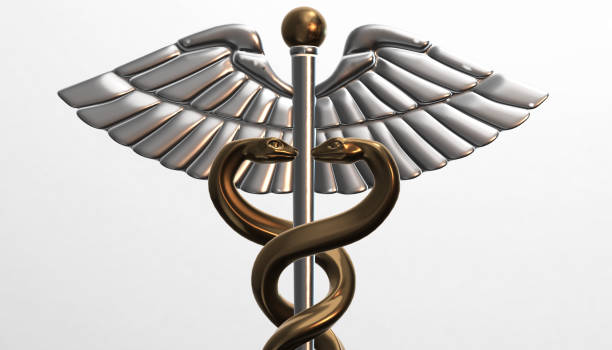 istock Caduceus - medical symbol, 3d render 642030298