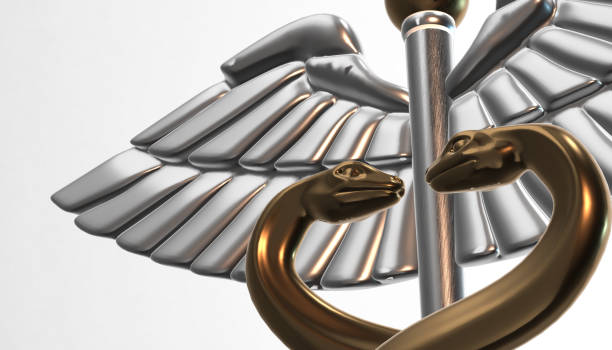 istock Caduceus - medical symbol, 3d render 642030320