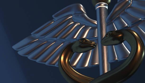 istock Caduceus - medical symbol, 3d render 642030328