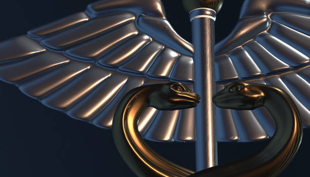 istock Caduceus - medical symbol, 3d render 642030330