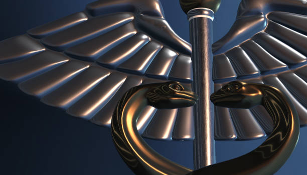 istock Caduceus - medical symbol, 3d render 642030344