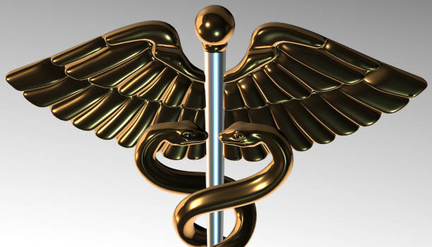 istock Caduceus - medical symbol, 3d render 642030374