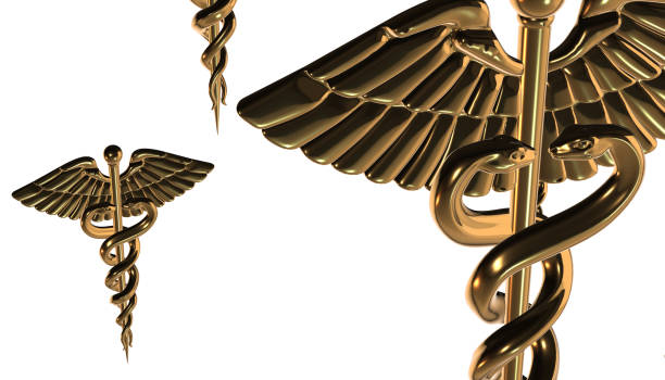 istock Caduceus - medical symbol, 3d render 642030400