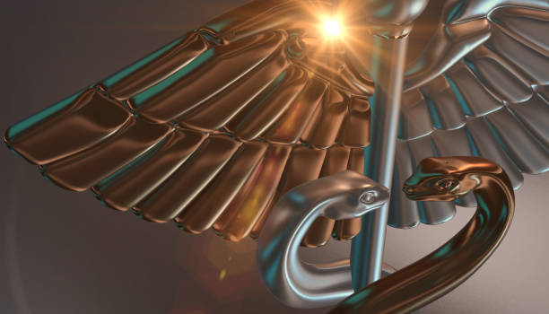 istock Caduceus - medical symbol, 3d render 642030496