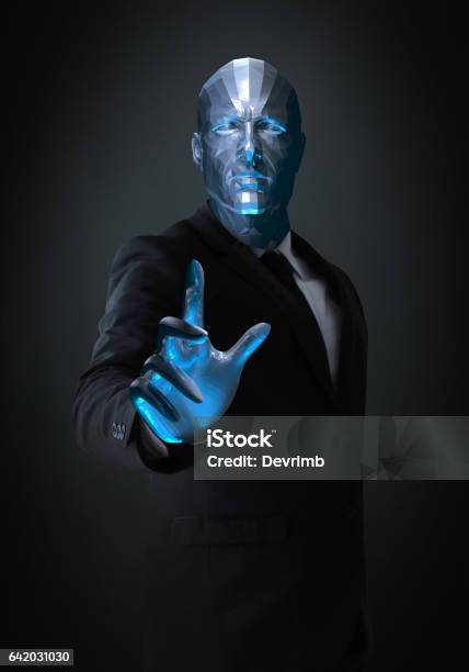 Business Cyborg Stock Photo - Download Image Now - Human Face, Cyborg, Robot