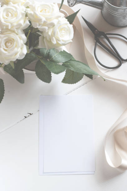 istock Blank Card With Flower Bouquet. 642032138