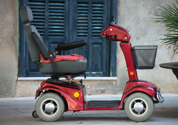 istock Motorized wheelchair car for disabled people. 642034152