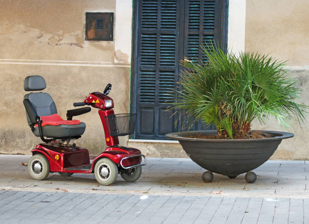 istock Motorized wheelchair car for disabled people. 642034166