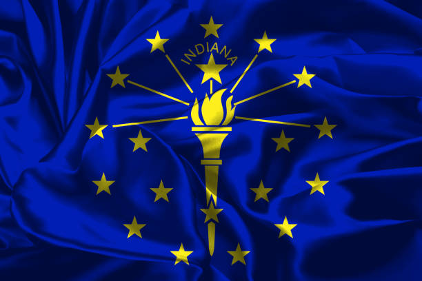 istock US flag of Indiana 642034420