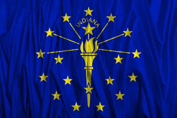 istock US flag of Indiana 642034494