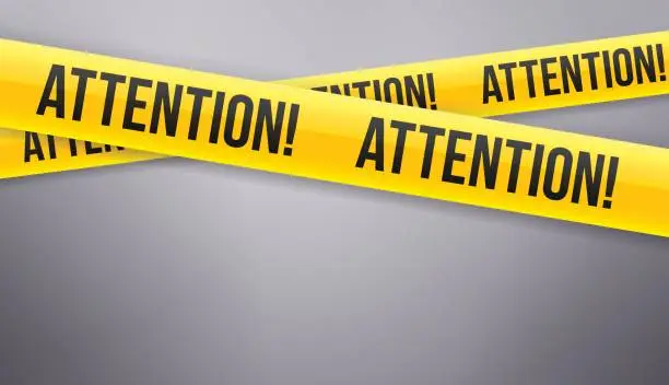 Vector illustration of Attention Caution Tape