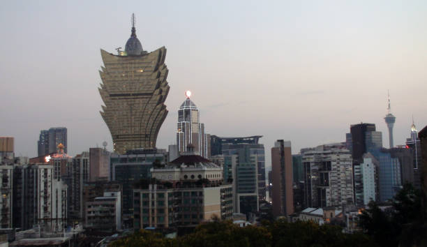 istock Macau Skyline View In The Evening In China Asia 642035354