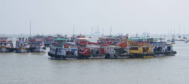istock Passenger ferries moored off Mumbai, India 642038676