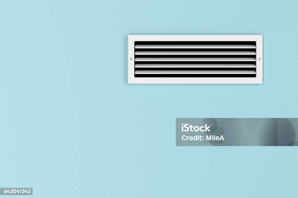 Air Conditioning Vent Stock Photo - Download Image Now - Air Duct, Air Conditioner, Blue