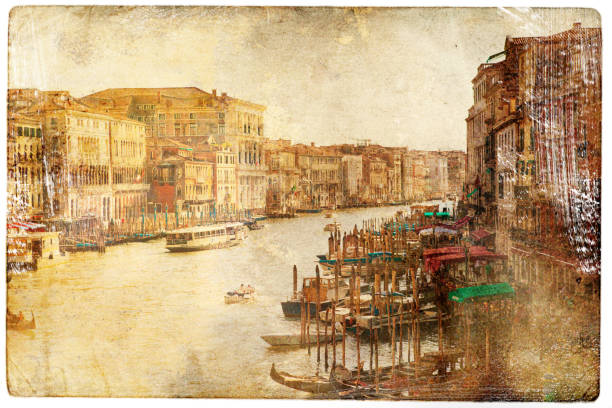 istock views of Venice in artistic vintage style 642046302