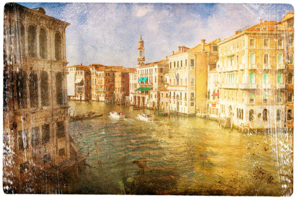 istock views of Venice in artistic vintage style 642046362