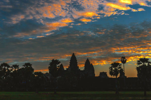Sunrise at Angkor Wat Temple. Twillings time. Siem Reap, Cambodia