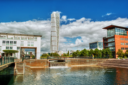 August 2016, cityscape of Malmö (Sweden) including the monument h, HDR-technique