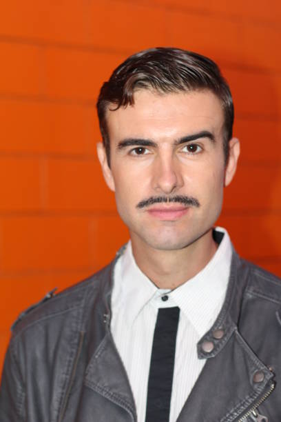 istock Portrait of stylish man with a mustache 642053650