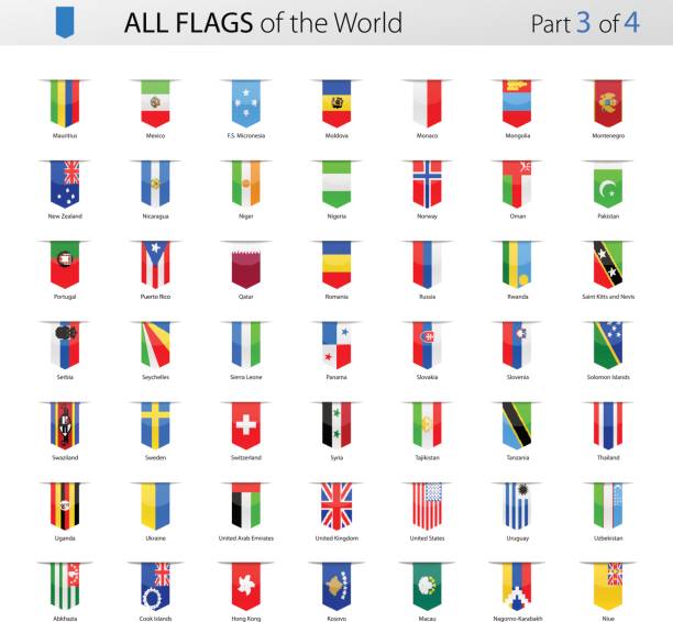 все флаги векторной этикетки мира - коллекция - все европейские флаги stock illustrations