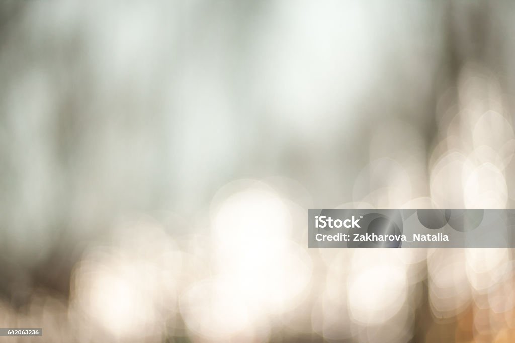 Beautiful Nature blurred light abstract background - Natural outdoors bokeh background with soft effect Focus On Foreground Stock Photo